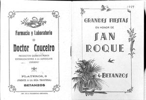 Libro De Festas Patronais San Roque 1939