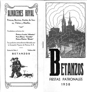 Libro De Festas Patronais San Roque 1958