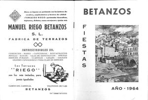 Libro De Festas Patronais San Roque 1964