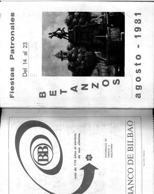Libro De Festas Patronais San Roque 1981