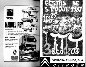 Libro De Festas Patronais San Roque 1987