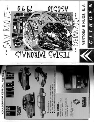 Libro De Festas Patronais San Roque 1990
