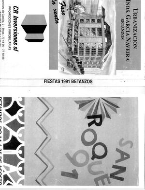 Libro De Festas Patronais San Roque 1991