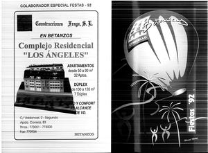 Libro De Festas Patronais San Roque 1992
