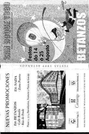 Libro De Festas Patronais San Roque 1999