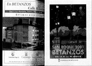 Libro De Festas Patronais San Roque 2001