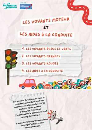 Fiche Code de la route : Les Voyants Moteur Et Les Aides à La Conduite