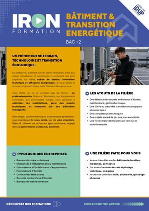 2606 IRON Fiche Filière Bâtiment & Transition Energétique