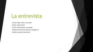 La entrevista