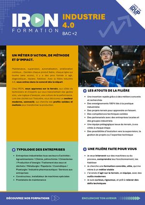 2606 IRON Fiche Filière Industrie 4 0