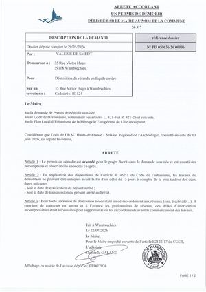 26-317 Accord PD 059636 26 00006 35 Rue Victor Hugo