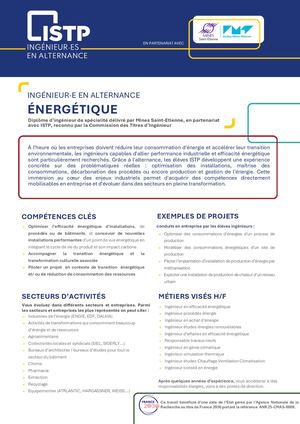 2026 2027 ISTP FICHE ENERGETIQUE