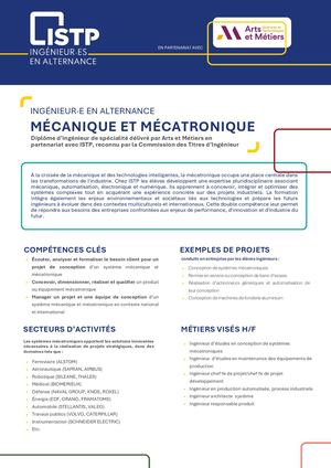 2026 2027 ISTP FICHE MECANIQUE MECATRONIQUE