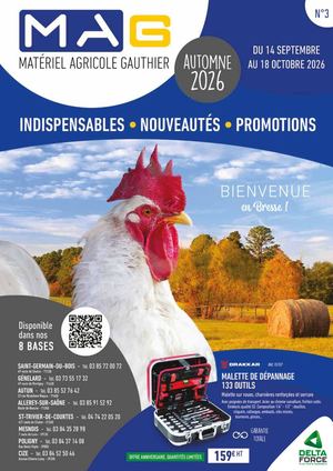 MATÉRIEL AGRICOLE GAUTHIER CATALOGUE AUTOMNE 2026