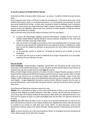 Williams Kabuiku Résumé Je Marche à Plusieurs