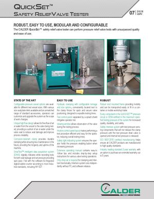 QuickSet Safety Relief Valve Tester