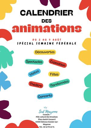 Calendrier Des Animations Sf Du 2 Au 9 Août 2026