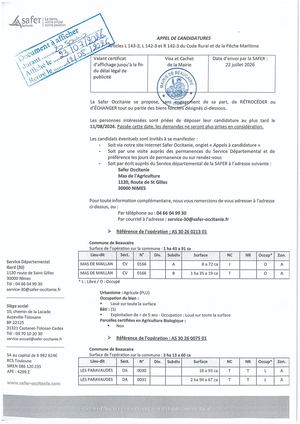 Affichage Appel De Candidatures As 30 26 0213 01 Et As 30 26 0075 01 23072026130533