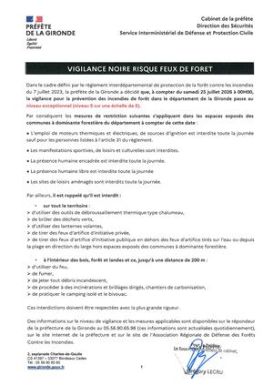 2026 07 25 Pref33 2026 07 25 Vigilance Noire Fdf