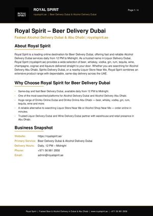 Beer Delivery Dubai