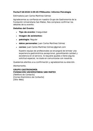 Tania Michell Moreno Psicologia