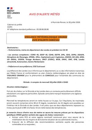 Vigilance Orange Canicule 1