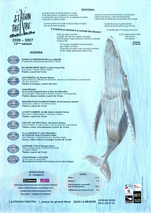 BROCHURE DE LA SAISON 2026-2027 A LA STATION THEATRE