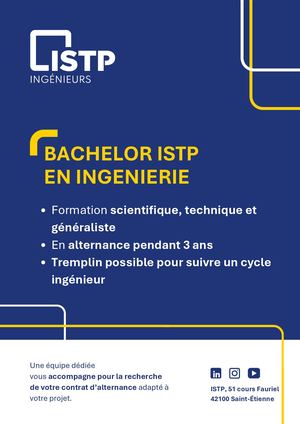 2026 2027 ISTP BACHELOR FICHE SYNTHESE