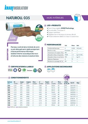 Knauf Fiche Produit Naturoll 035