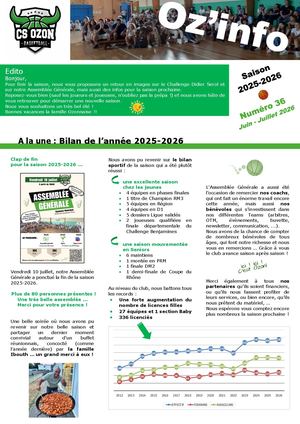 Newsletter Cso Juin Juillet 2026 N°36