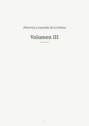 Historias y leyendas de La Palma Volumen III