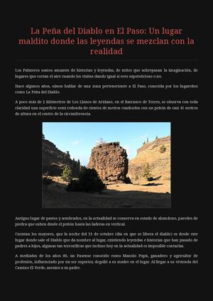 La Peña del Diablo en El Paso