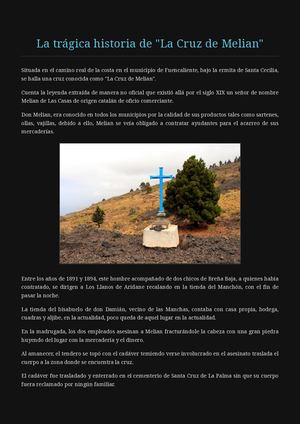 La trágica historia de "La Cruz de Melian".