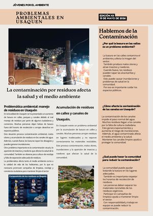 Documento A4 Página Periódico Simple Melocotón Y Beige