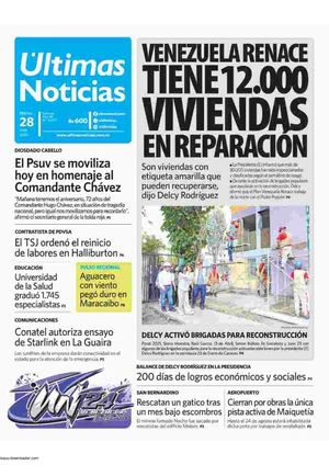 2026 07 28 Diario Ultimas Noticias Ve