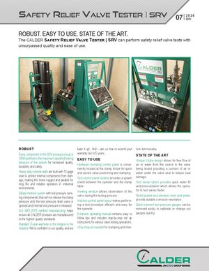 SRV Safety Relief Valve Tester