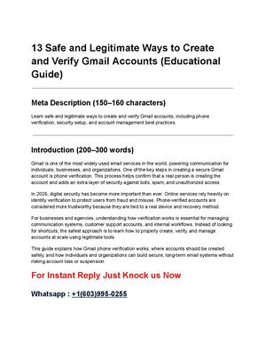 Best 2026 Guide To Getting Old Gmail Accounts In Las Vegas