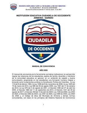 Manual De Convivencia 2026