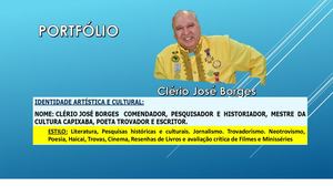 Portfólio do Escritor, Poeta Trovador Capixaba Clério José Borges, Mestre da Trova e do Neotrovismo Brasileiro