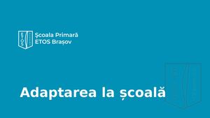 Newsletter - Adaptarea la școală