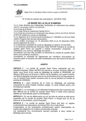 AR1 2026 01188 - Comité De Quartier Saint Pierre Publiée Le 29 07 2026