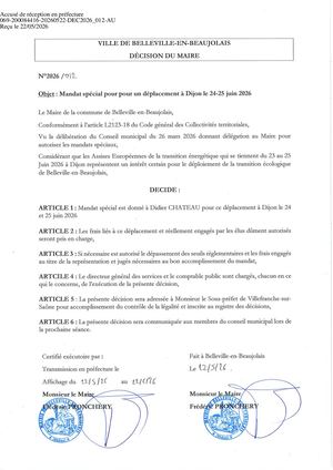 DEC 012 26 Acte TPN Mandat Spécial Dijon