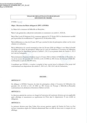 DEC 015 26 TPN Délégation DPU à EPORA