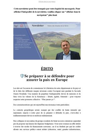 Newsletter de Patrice JOLY - Août 2026