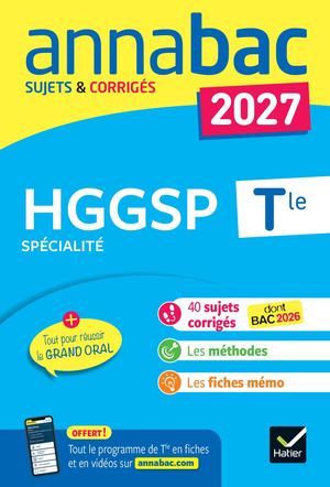 Annales du bac 2027 - Annabac HGGSP Tle générale (spécialité)