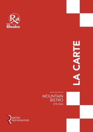Carte Eté 2026
