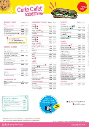 Carte Cafet Arum 2026 27