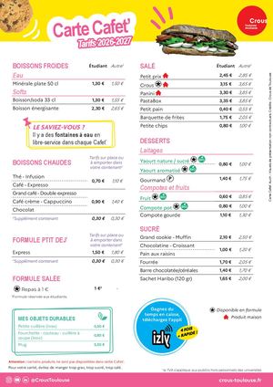 Carte Cafet Auch 2026 27