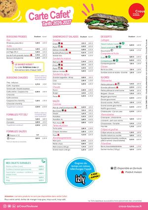 Carte Cafet INSA 2026 27
