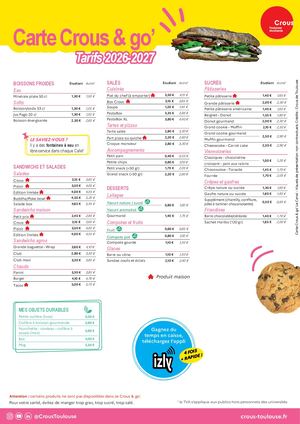 Carte Crous&go Le Canal 2026 27